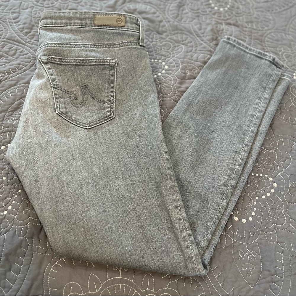 AG Adriano Goldschmied Gray Wash Super Skinny Ankle Size 28R
